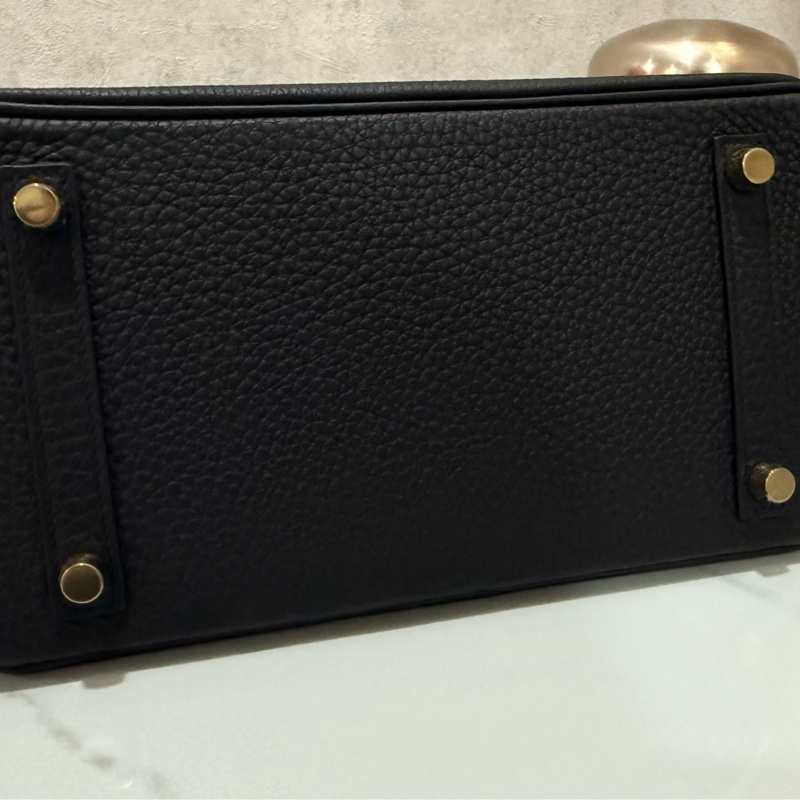 愛馬仕 Hermès birkin 25 黑色淡金釦 全新全配-8