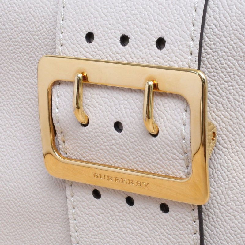 米白色皮革C 巴寶莉舌頭相機包小號20cm-6