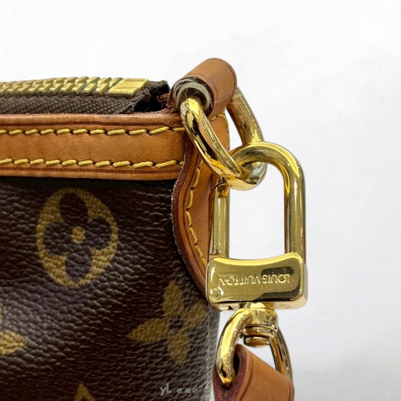 LV包包 Palermo PM原花金釦手提肩背包M40145-6