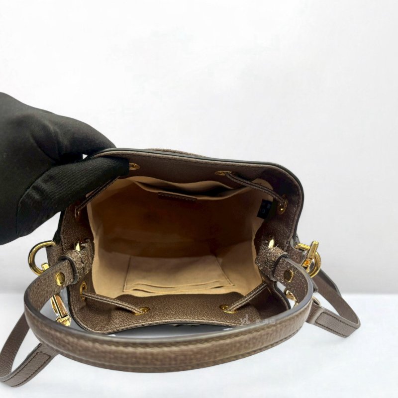 GUCCI包包 Ophidia帆布老花紅綠織帶水桶包550621-5