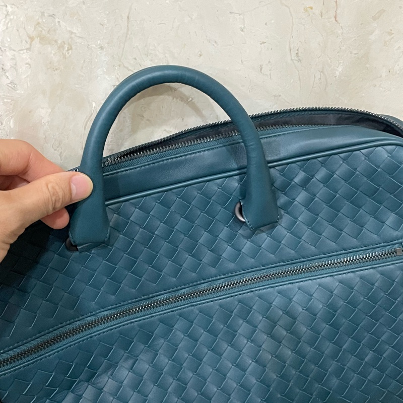 ▪️富貴選物FUGUEI▪️BV 孔雀藍細編織公文包 手提包-1