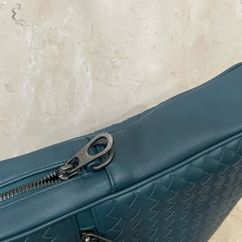 ▪️富貴選物FUGUEI▪️BV 孔雀藍細編織公文包 手提包-6