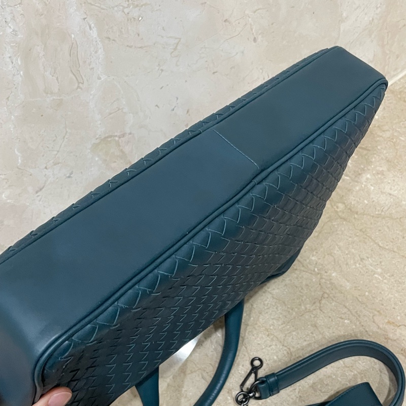 ▪️富貴選物FUGUEI▪️BV 孔雀藍細編織公文包 手提包-8