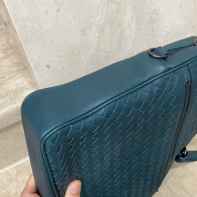 ▪️富貴選物FUGUEI▪️BV 孔雀藍細編織公文包 手提包-10