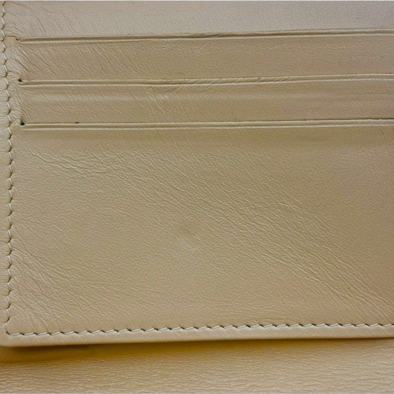 CHANEL COCO奶茶色荔枝牛皮三折短夾AP0231-6