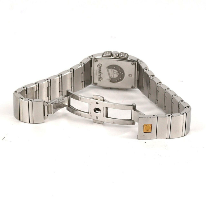 歐米茄星座系列 Quadrella D-8P 1585.79 不鏽鋼石英腕錶-5