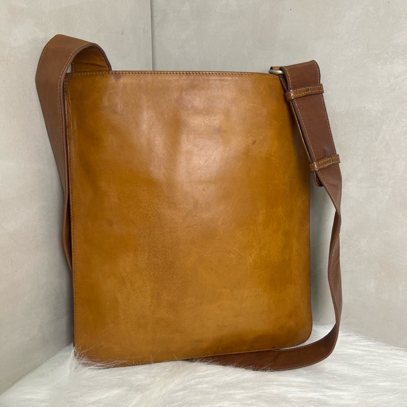 YsL 棕色皮革 斜背包-2