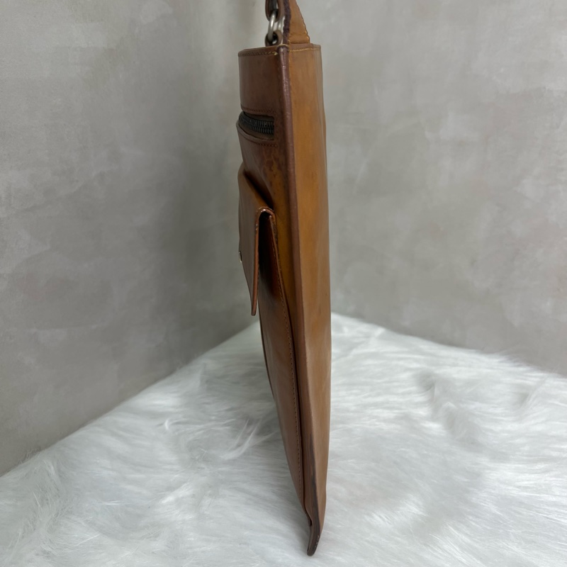 YsL 棕色皮革 斜背包-3