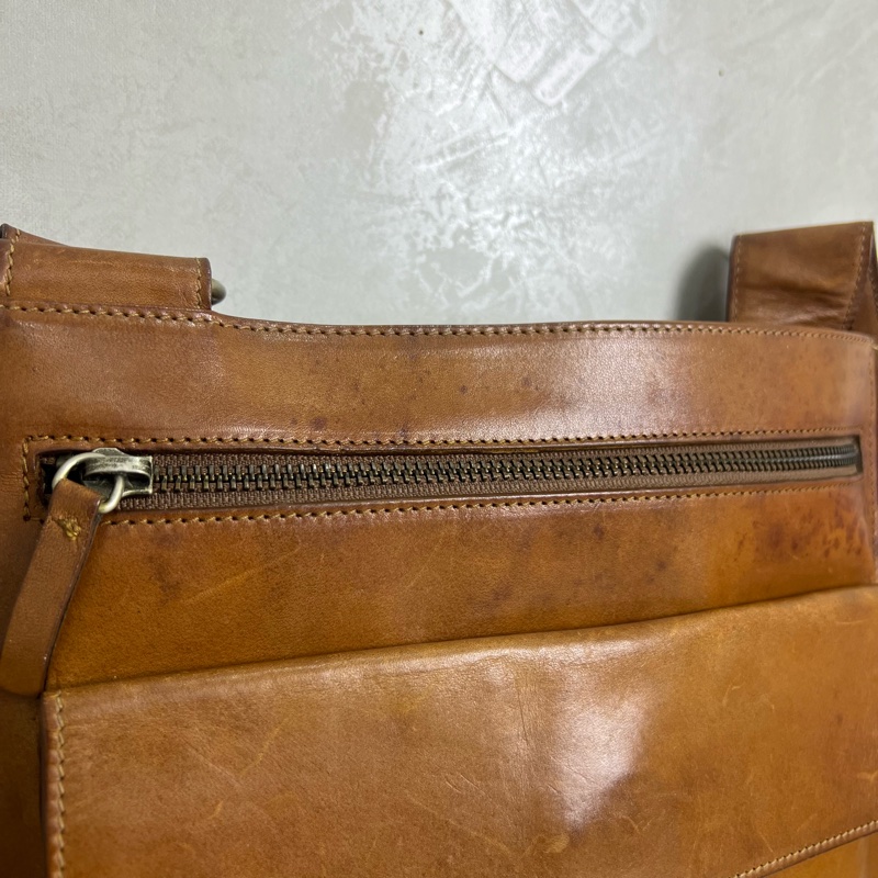 YsL 棕色皮革 斜背包-7