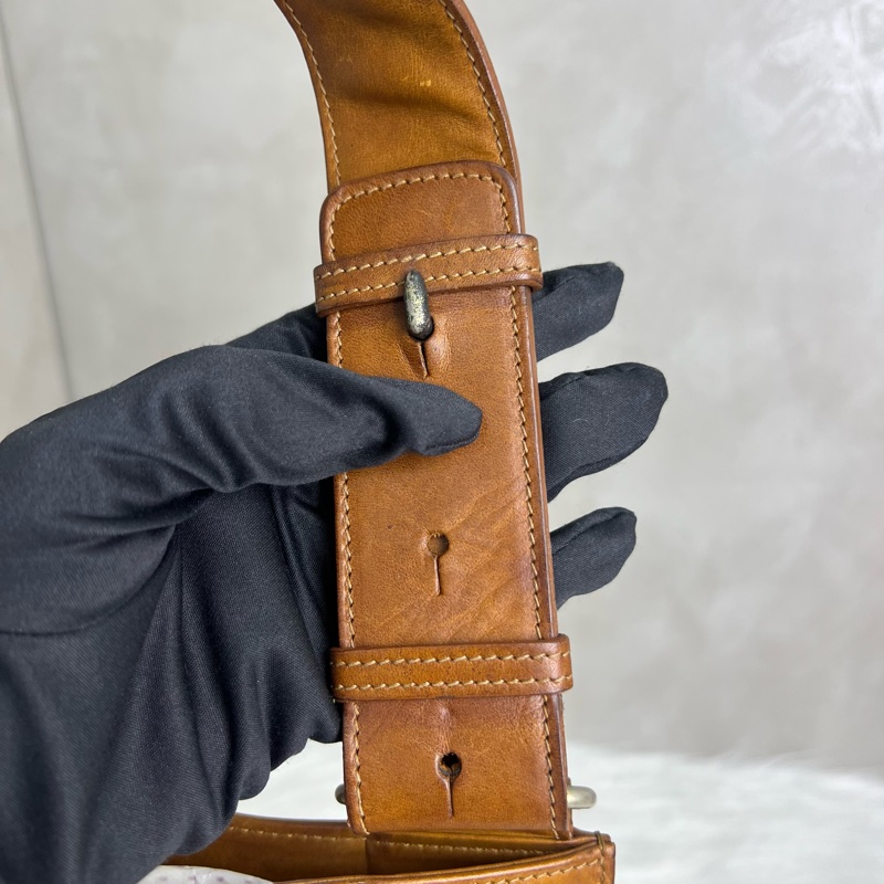 YsL 棕色皮革 斜背包-8