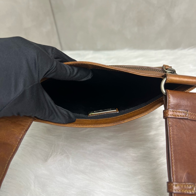 YsL 棕色皮革 斜背包-10