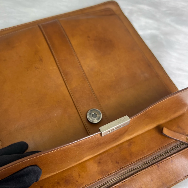 YsL 棕色皮革 斜背包-12