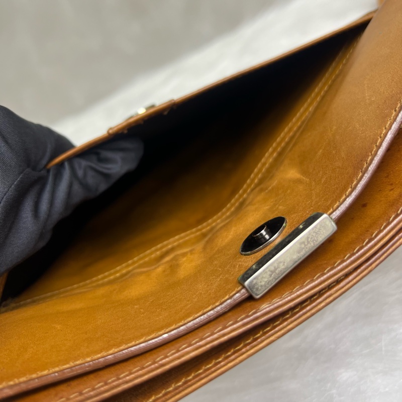 YsL 棕色皮革 斜背包-13