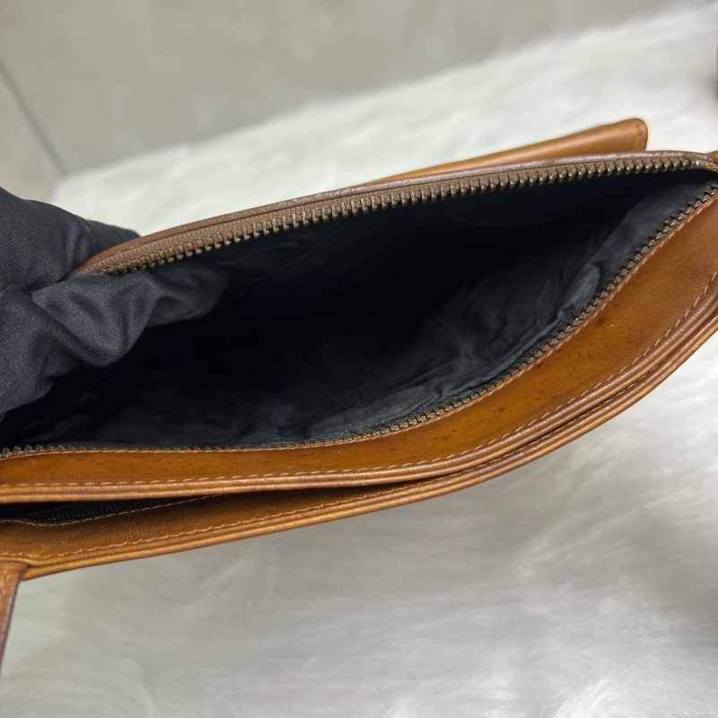 YsL 棕色皮革 斜背包-14