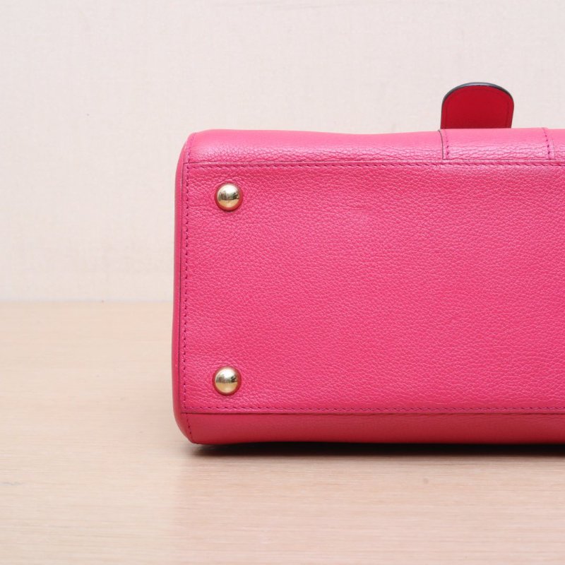Brillant MM 中 29 玫紅 皮革C 金扣-2
