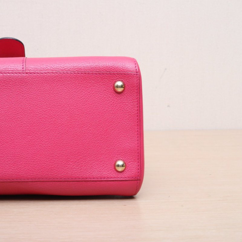 Brillant MM 中 29 玫紅 皮革C 金扣-3