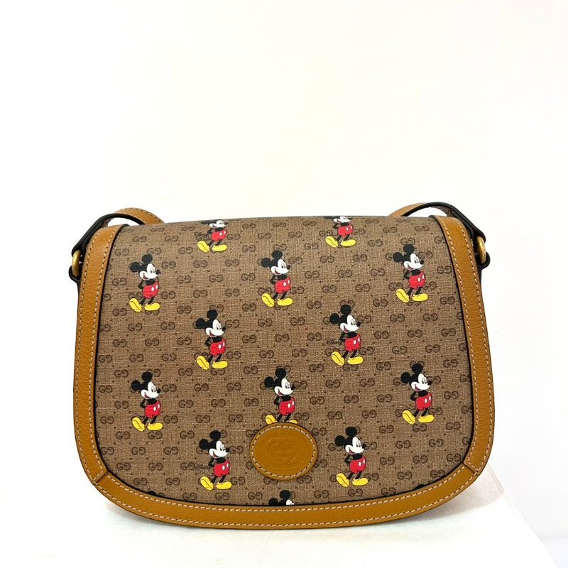 GUCCI米奇PVC聯名馬鞍包-0