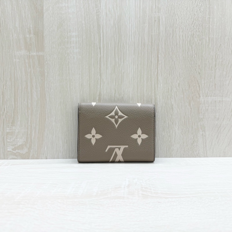 LV斑鳩灰牛皮Victorine三折零錢短夾M81861-1