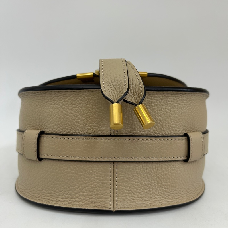 Chloe裸色Small maric saddle斜背包-5