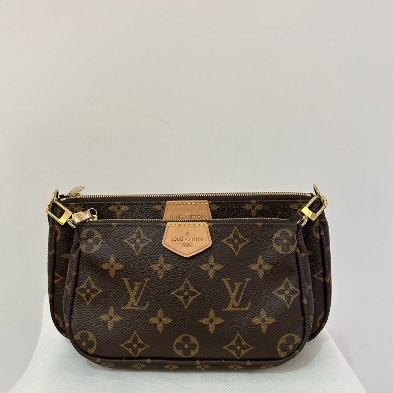 LV(M)粉背帶三合一麻將包-2