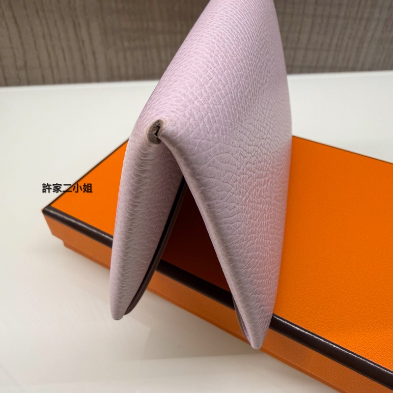 Hermes 97 98新Calvi 卡包 錦葵紫-6