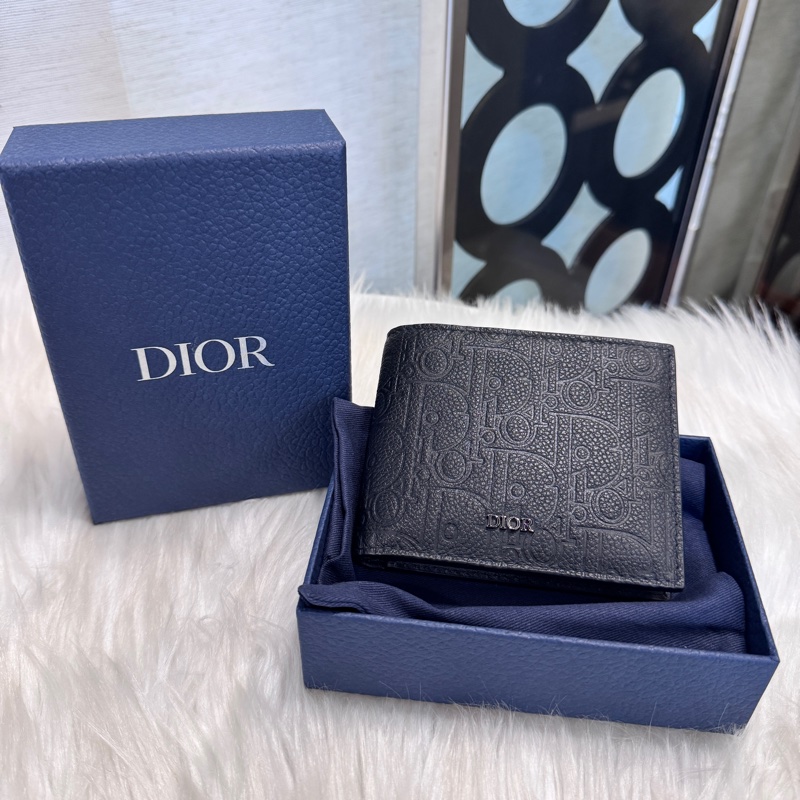 Dior 黑牛皮對開短夾 25年10月出專櫃-0
