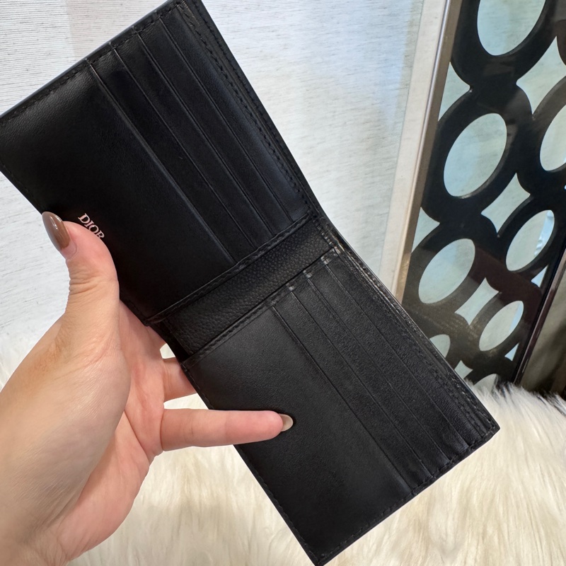 Dior 黑牛皮對開短夾 25年10月出專櫃-5