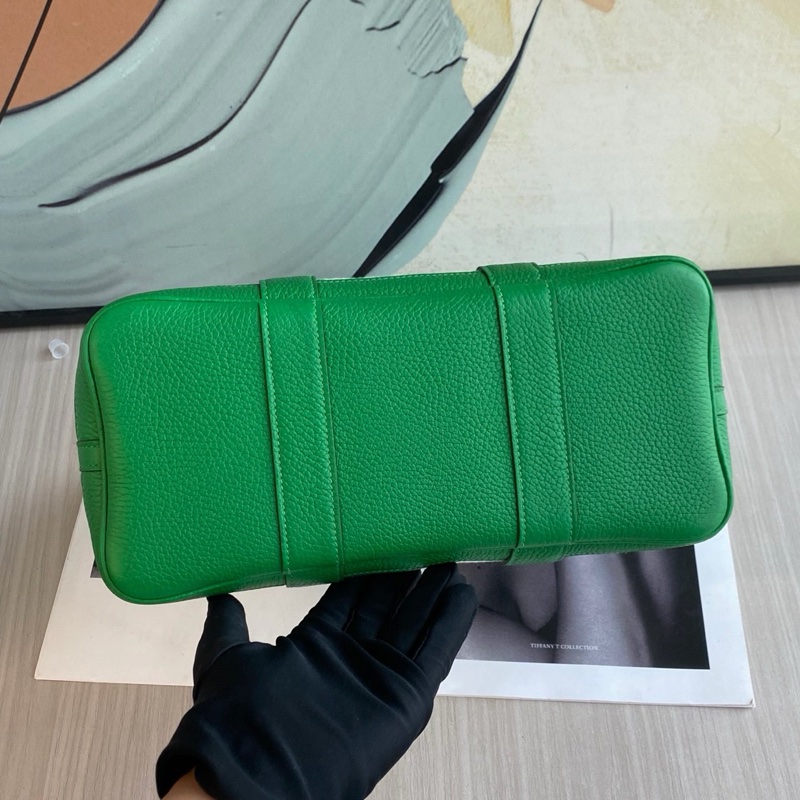 Hermes 愛馬仕 garden party30花園包/竹子綠/98新美品-5
