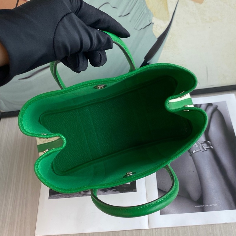 Hermes 愛馬仕 garden party30花園包/竹子綠/98新美品-6