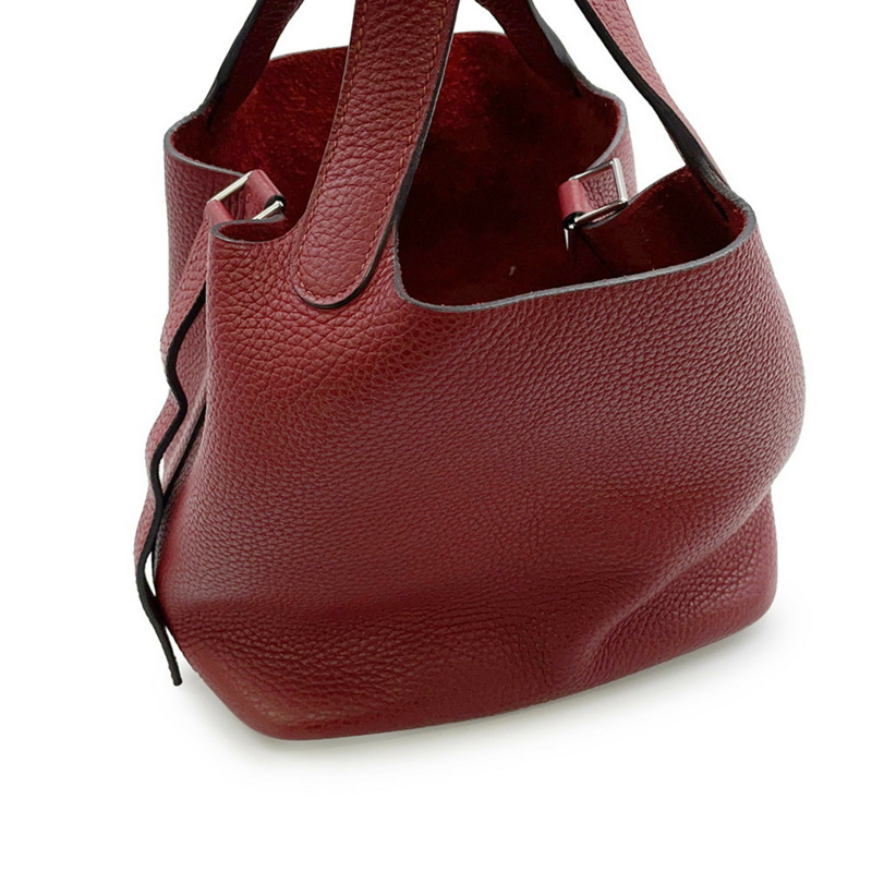 Hermes Hermès Picotin Lock PM 手提包，採用 Rouge Grenat 和 Taurillon Clemence 材質，搭配 X 印章-5