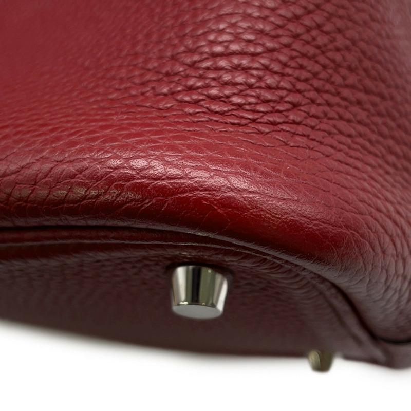 Hermes Hermès Picotin Lock PM 手提包，採用 Rouge Grenat 和 Taurillon Clemence 材質，搭配 X 印章-6
