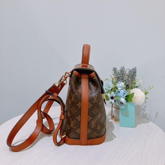 TK1854 LOUIS VUITTON 路易威登老花背包DUPHINE BACKPACK MONOGRAM BROWN X GHW-2