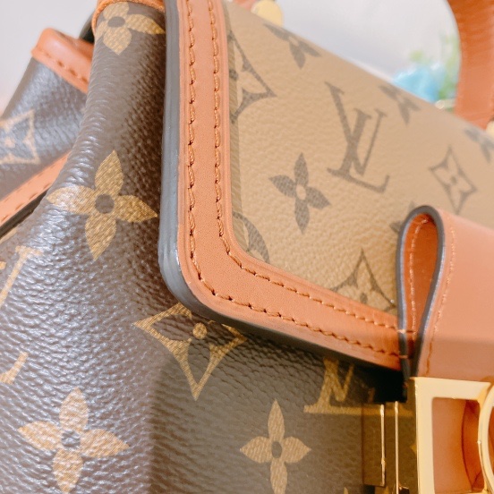TK1854 LOUIS VUITTON 路易威登老花背包DUPHINE BACKPACK MONOGRAM BROWN X GHW-12