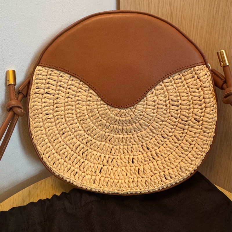 (Full set 全套, unused 未使用品) YSL Saint Laurent Mini Bag Nolita Crossbody Bag 拉菲草皮革斜孭袋-3