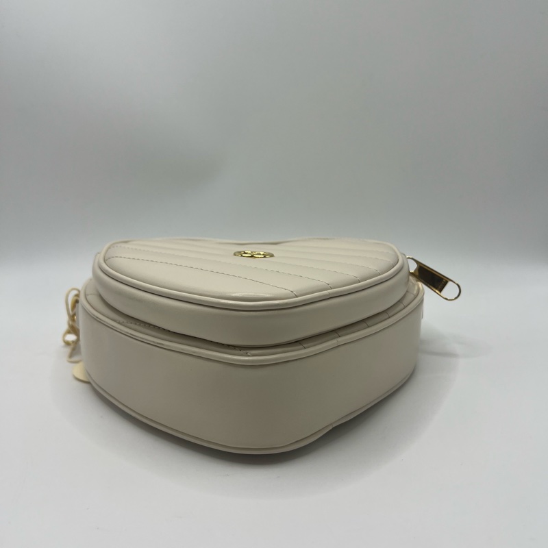 GUCCI古驰白色爱心斜挎包-6