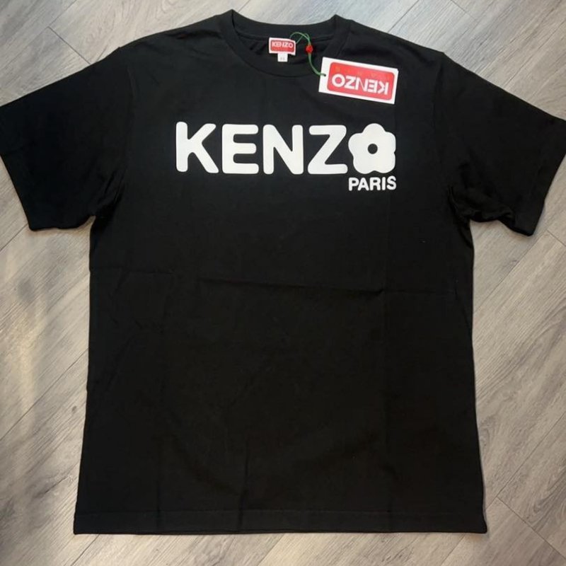 🚨 雙11最後倒數・今晚錯過等明年！【KENZO 高田賢三】新款文字花LOGO設計 T恤 黑(下單前須先私訊)-1