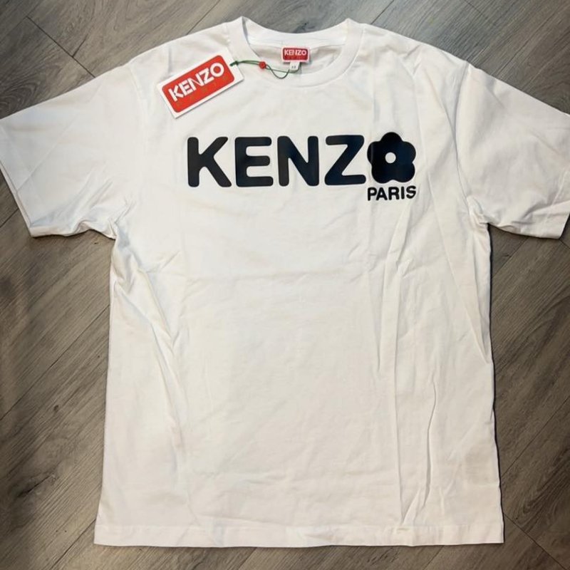 🚨 雙11最後倒數・今晚錯過等明年!【KENZO 高田賢三】新款文字花LOGO設計 T恤 白(下單前須先私訊)-1
