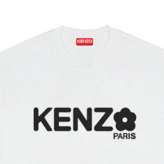 🚨 雙11最後倒數・今晚錯過等明年!【KENZO 高田賢三】新款文字花LOGO設計 T恤 白(下單前須先私訊)-2