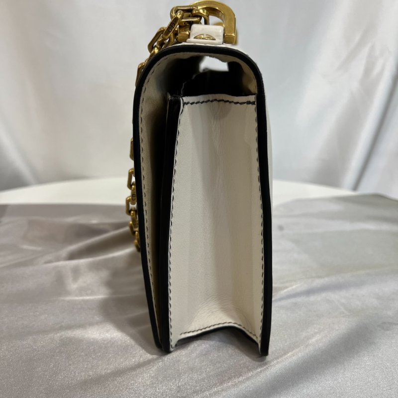 DIOR 白皮革Jadior鍊條包-2