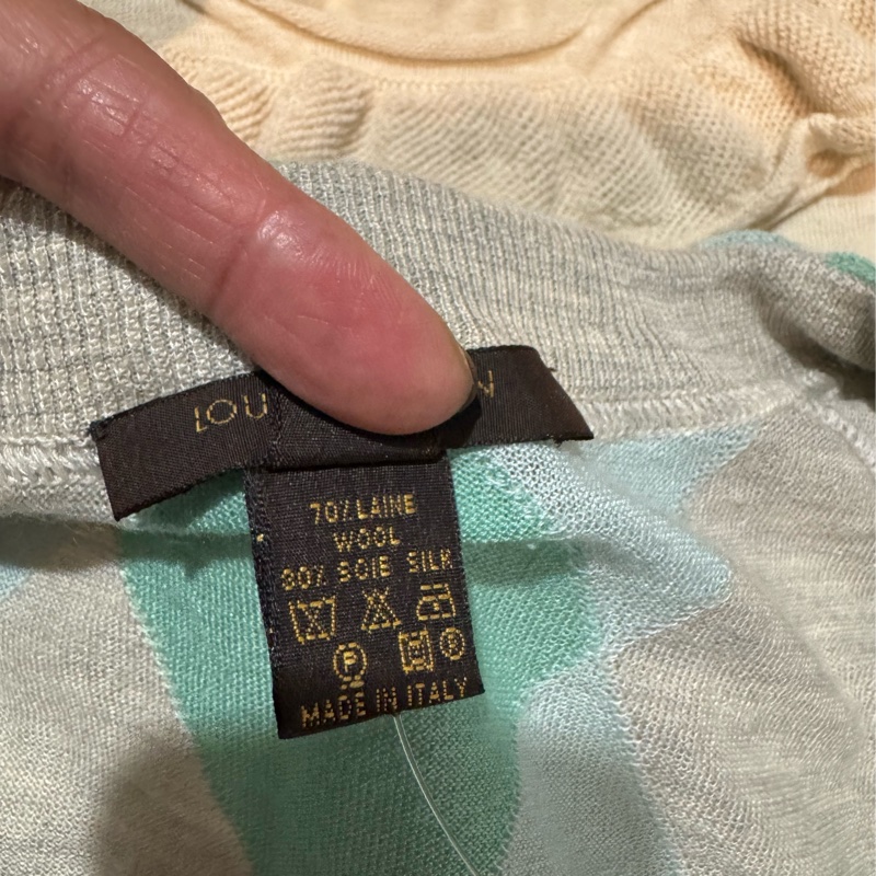 正品LV路易威登薄毛料(70羊毛+30絲)短袖上衣-1