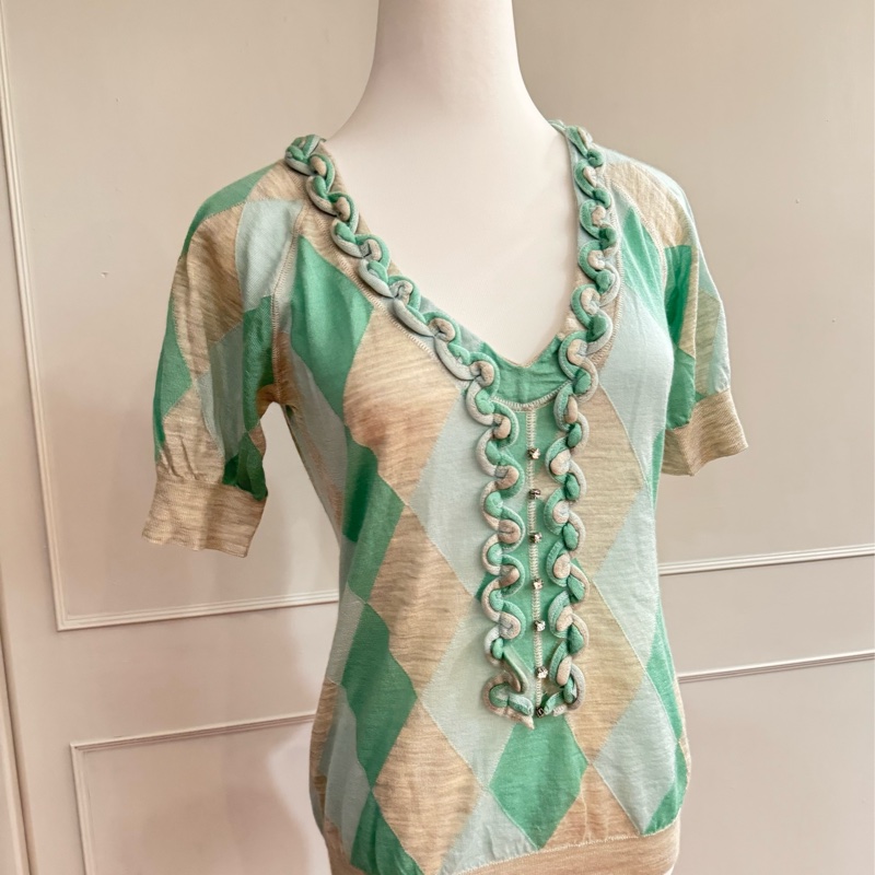 正品LV路易威登薄毛料(70羊毛+30絲)短袖上衣-6