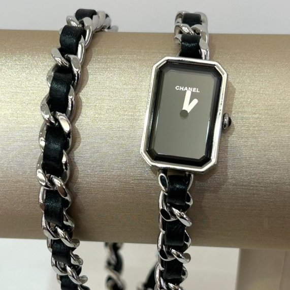 CHANEL黑銀雙圈鍊首映錶-0