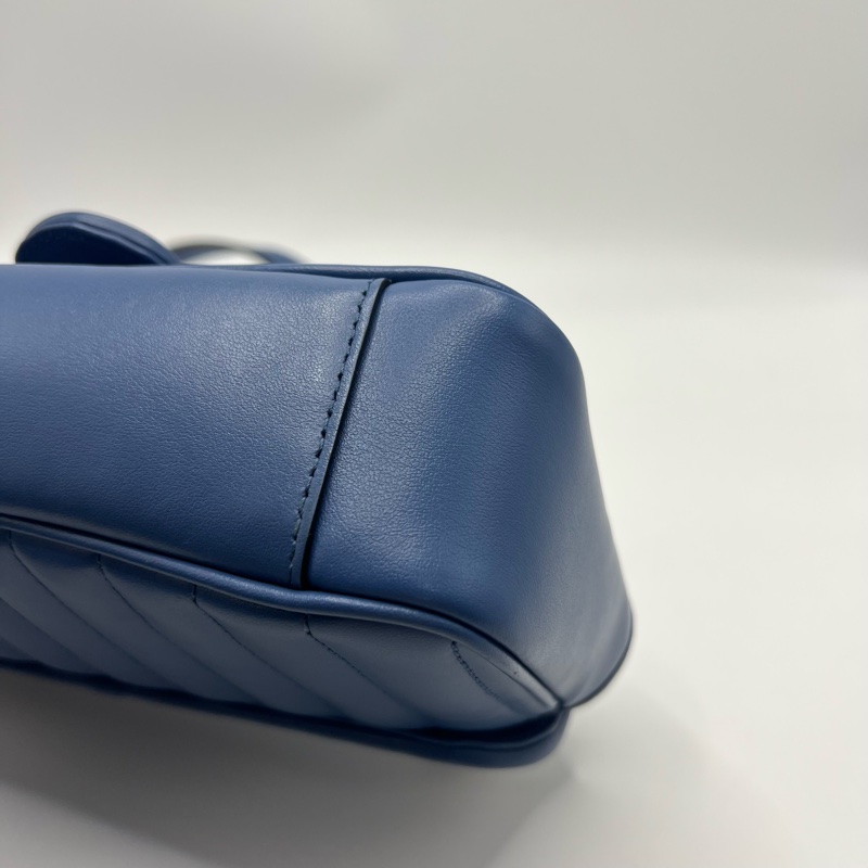 古驰/Gucci Marmont马蒙蓝色单肩斜挎包-4