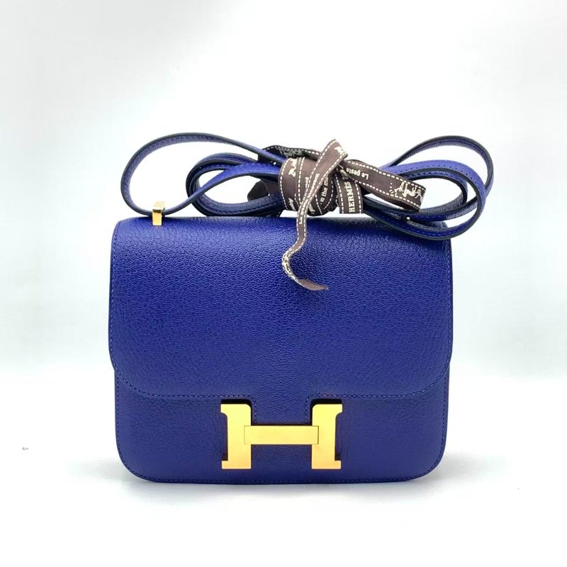 Hermes mini Constance III 山羊皮 7T 電光藍-0