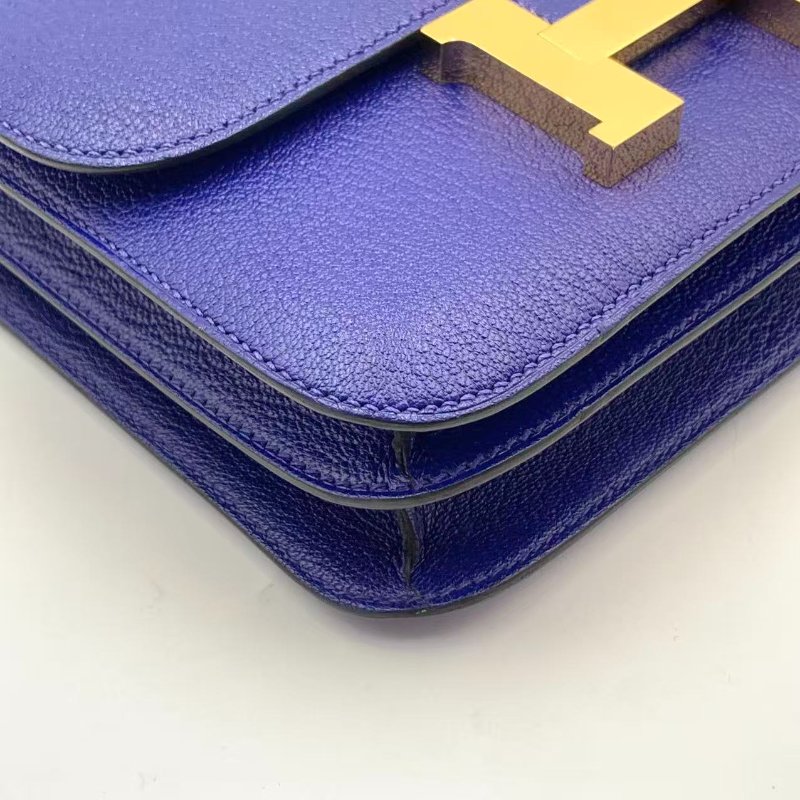 Hermes mini Constance III 山羊皮 7T 電光藍-3