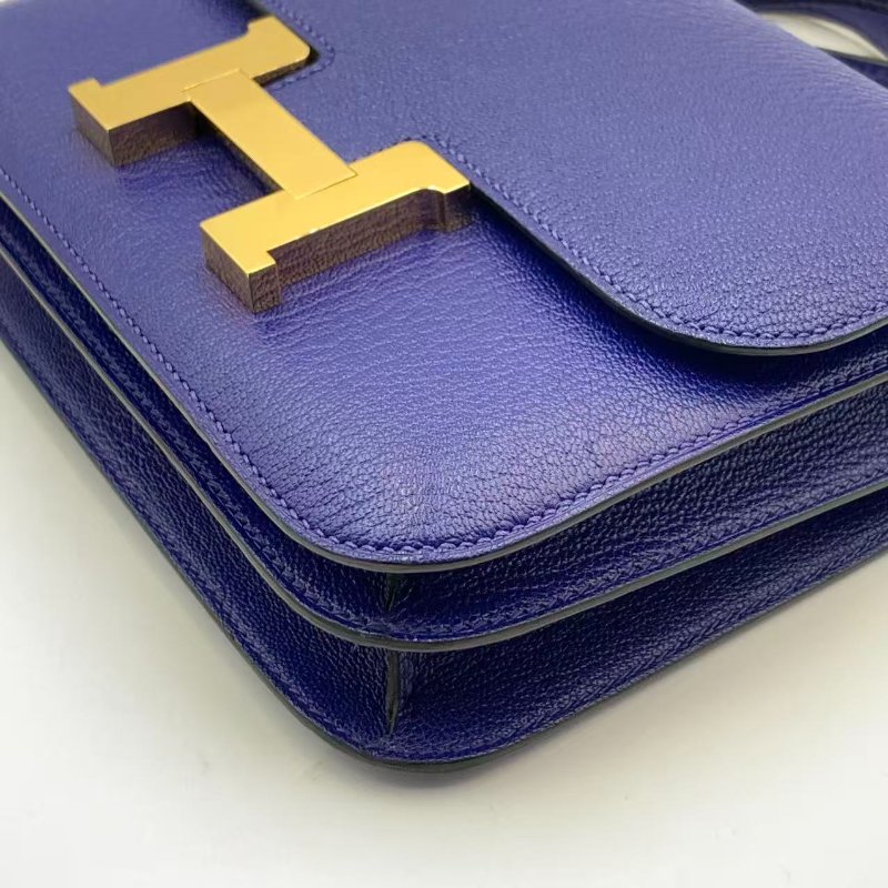 Hermes mini Constance III 山羊皮 7T 電光藍-4