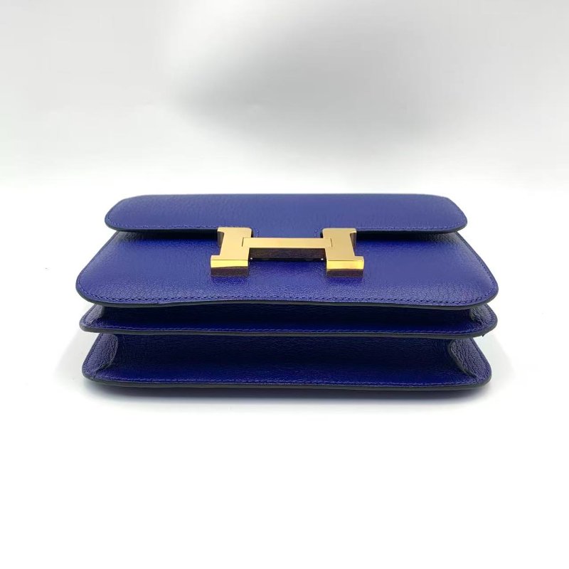 Hermes mini Constance III 山羊皮 7T 電光藍-6