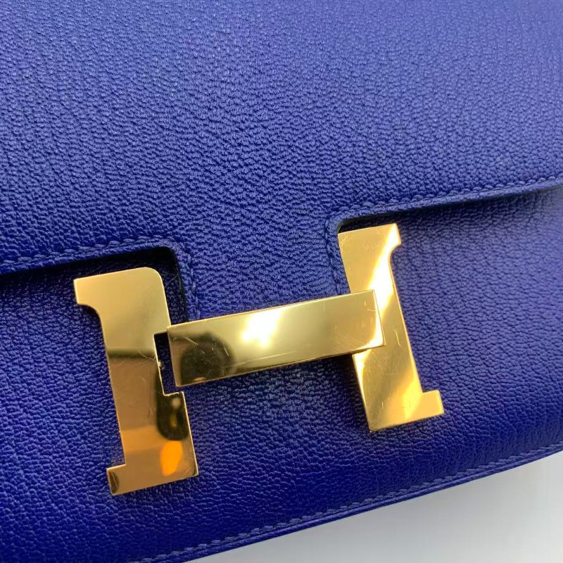 Hermes mini Constance III 山羊皮 7T 電光藍-10