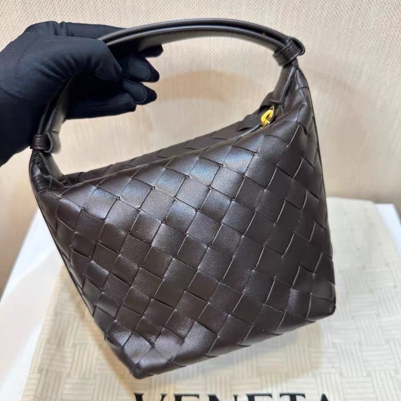 爆款!Bottega Veneta BV 飯盒編織包 Candy Wallace intrecciato 深咖色-2