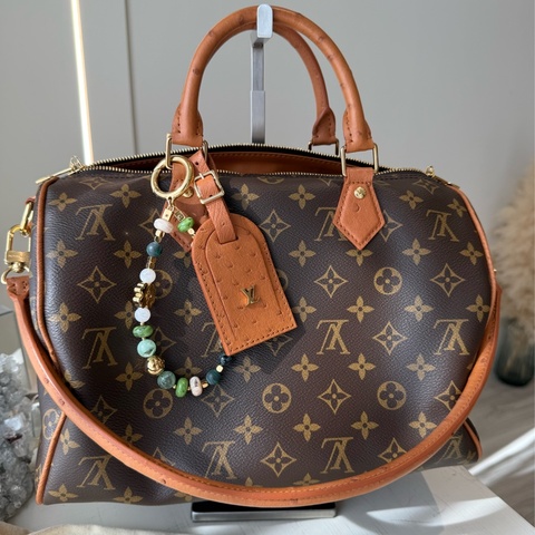 LV 老花鴕鳥皮Speedy30 Soft  30 hobo